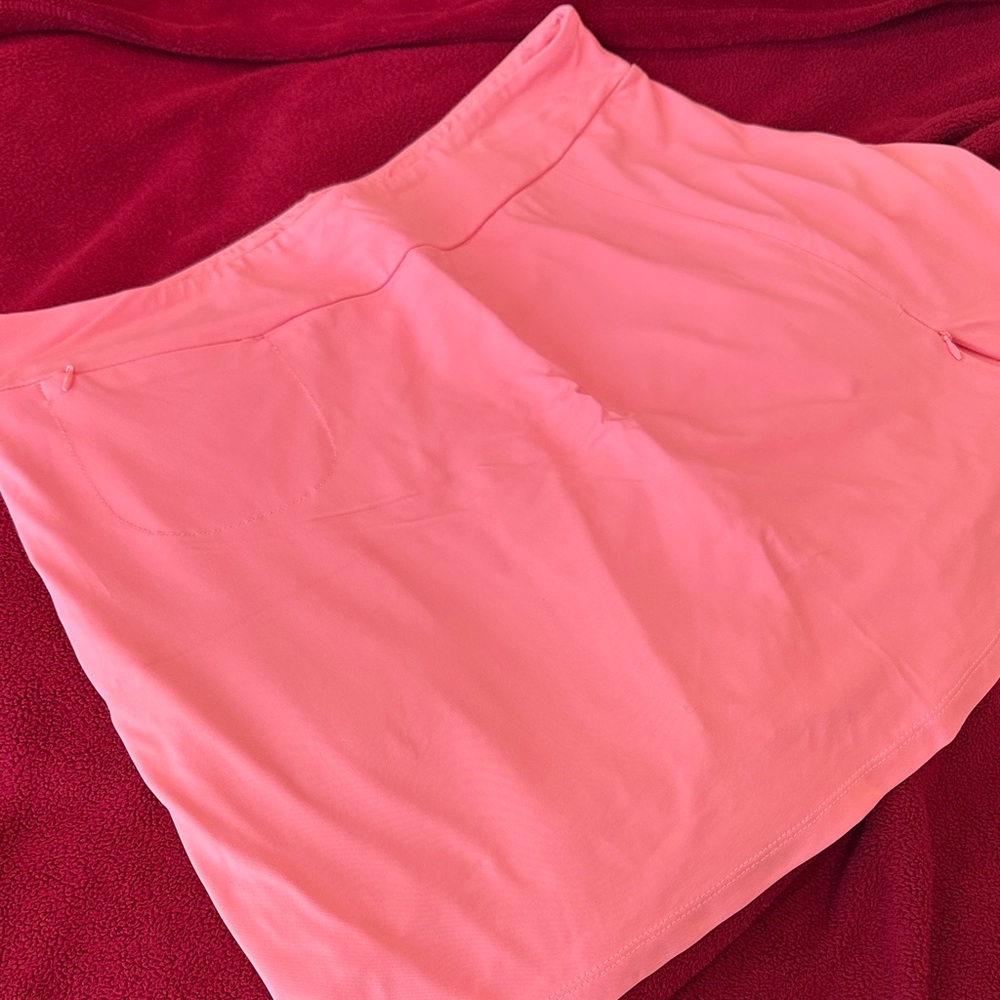 Vibrant Coral/Peach Colored Skort